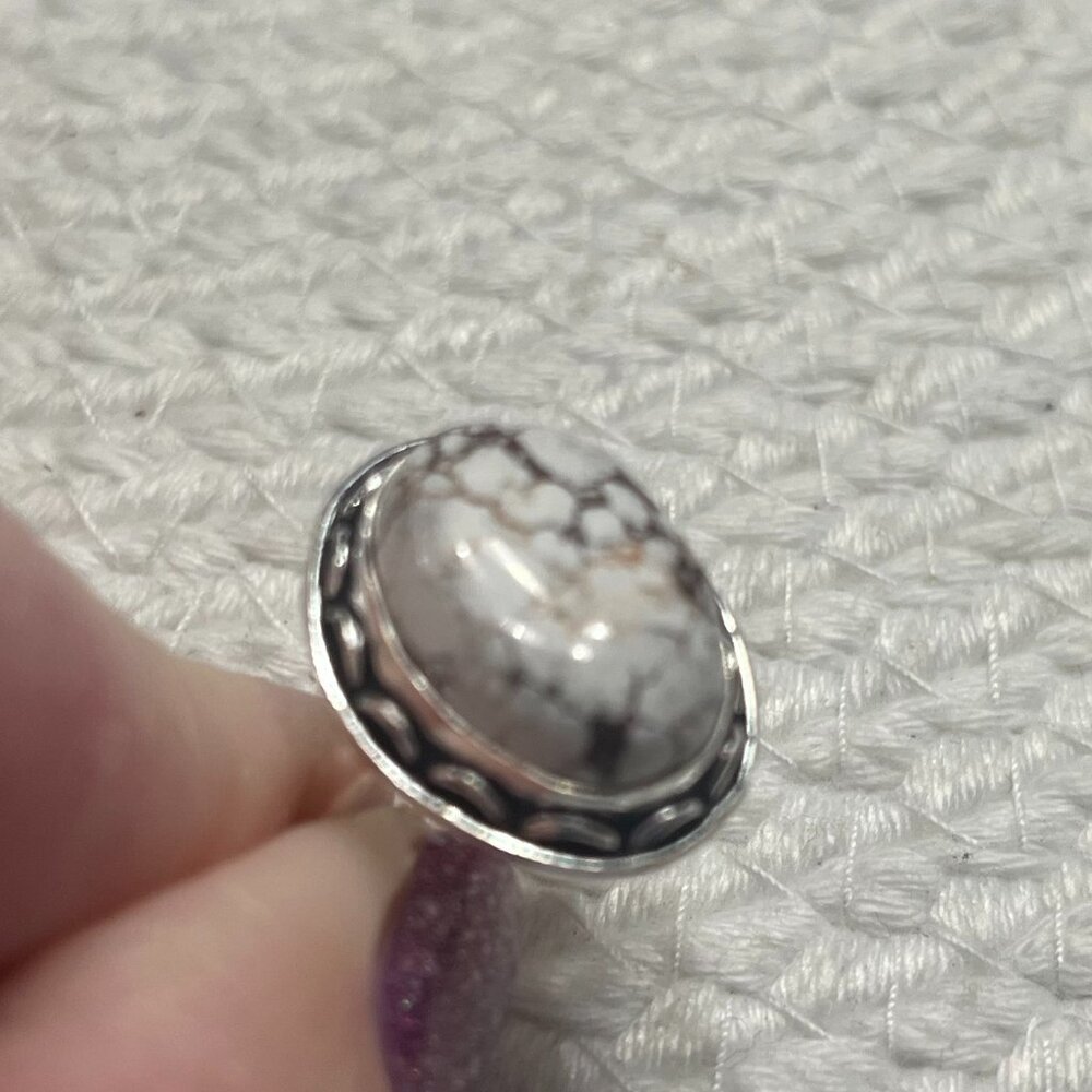 Unique WILD HORSE JASPER Handmade Sterling 925 Ring Size 7.25 #340E